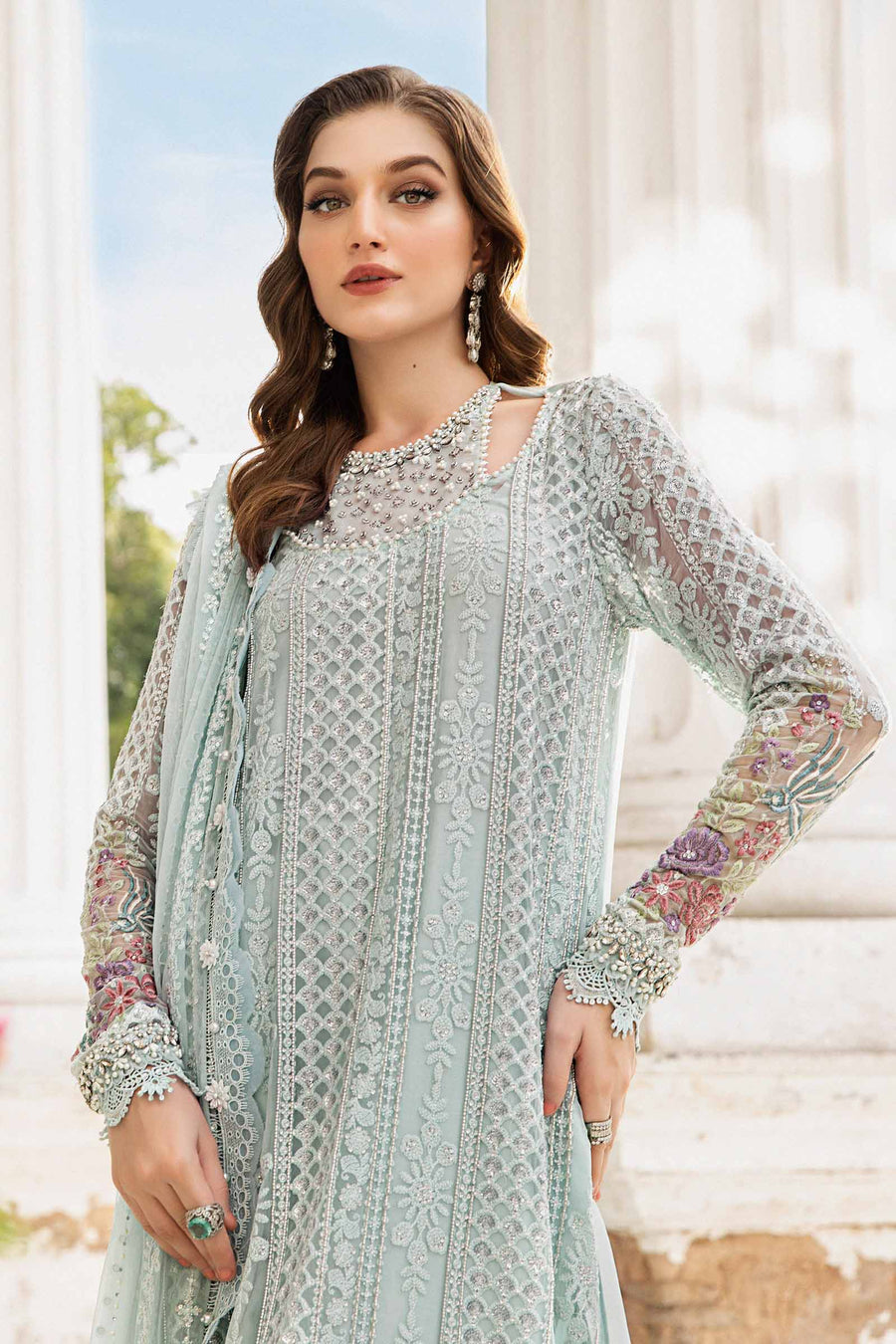 Unstitched Embroidered Chiffon Suit"24(MPC 24-103)Motif - Motif