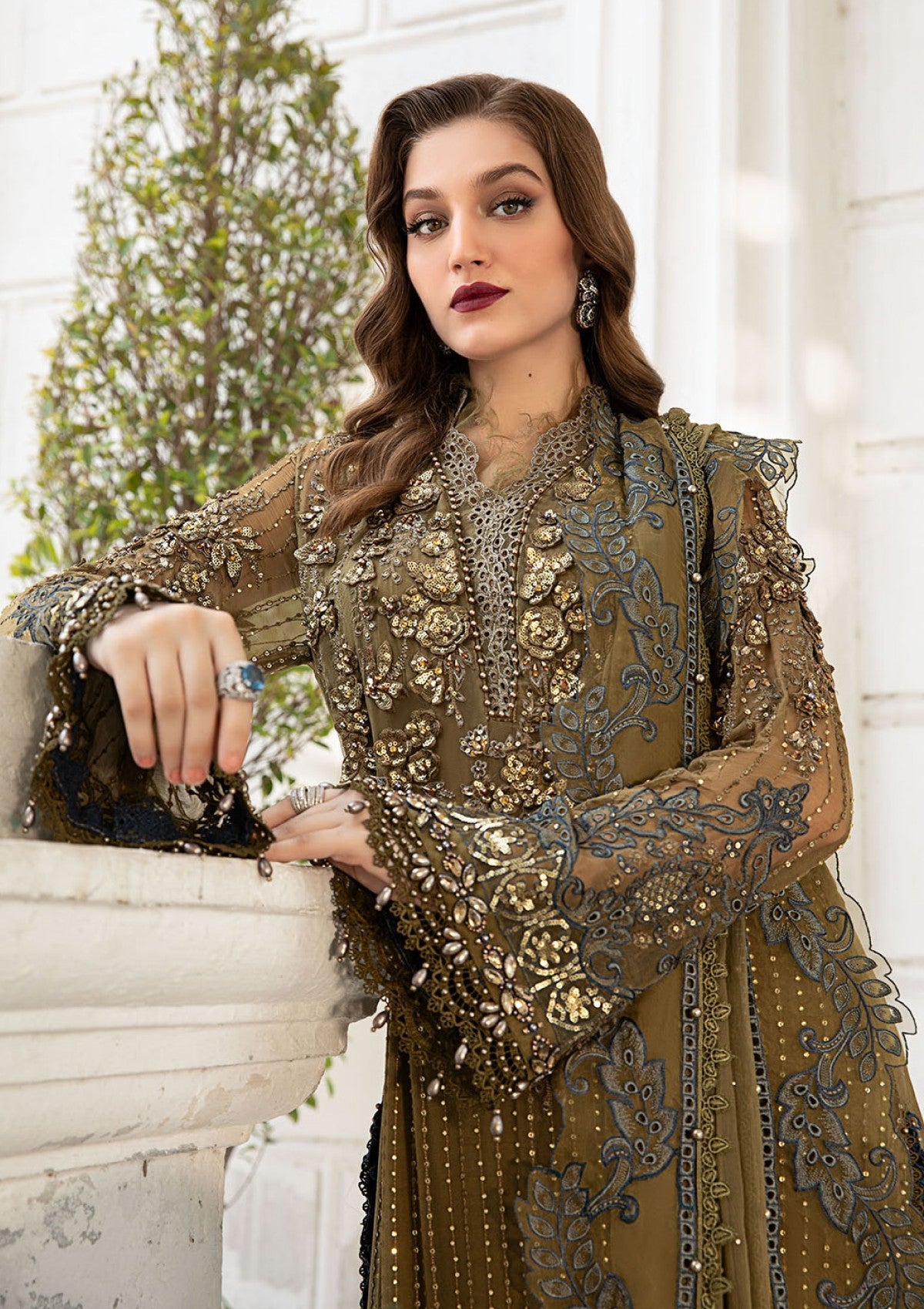 Unstitched Embroidered Chiffon Suit"24(MPC 24-108)Motif - Motif