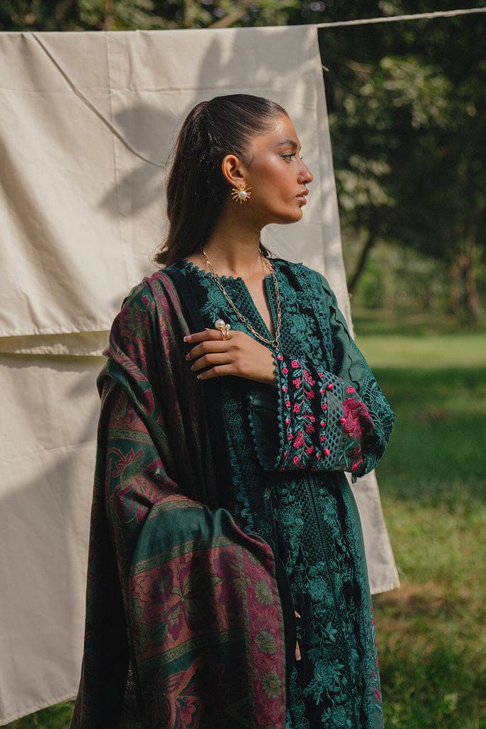 Unstitched 3 Piece Fully Embroidered Lawn Suit With Printed Polly Lawn Dupatta