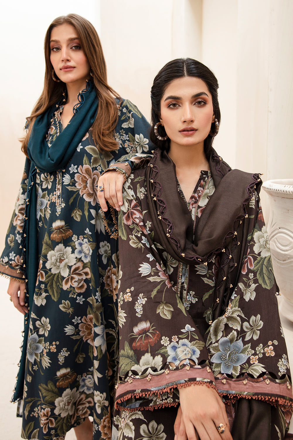 unstitched khaddar suit by Motif