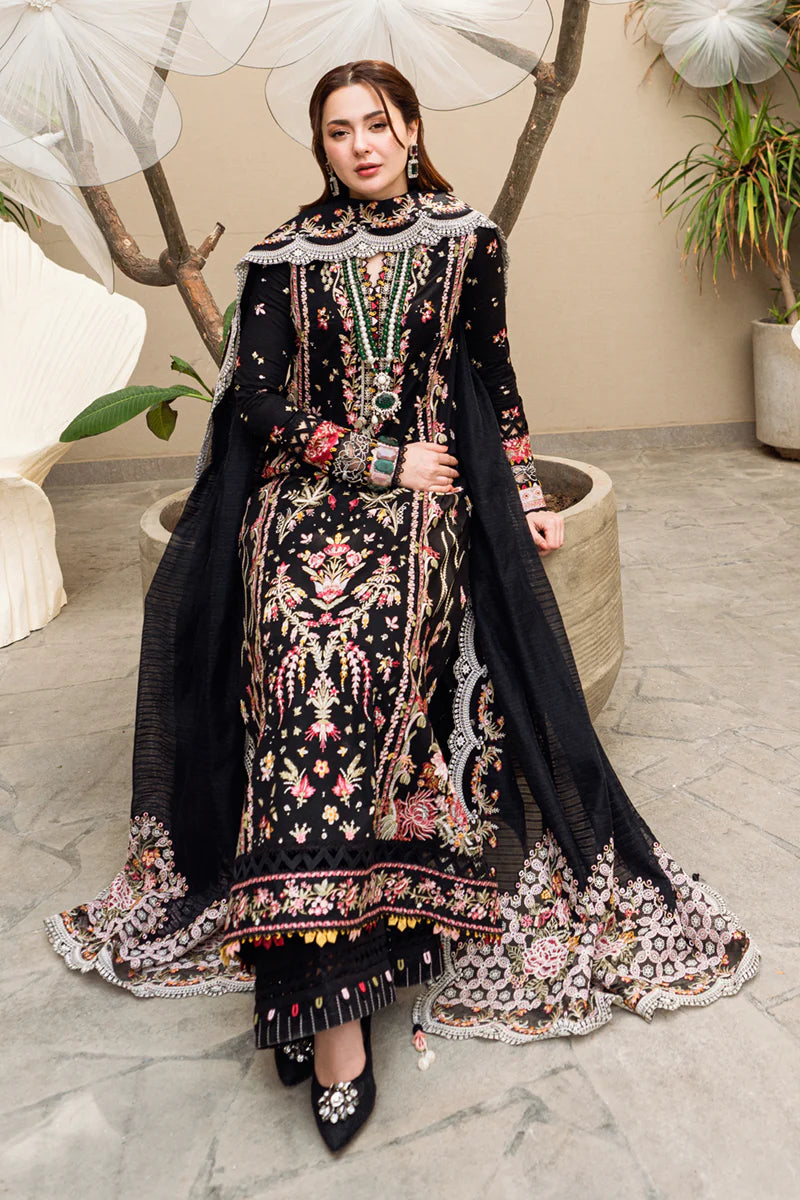 Unstitched 3 Piece Fully Embroidered Lawn Suit With Embroidered Shiffon Dupatta