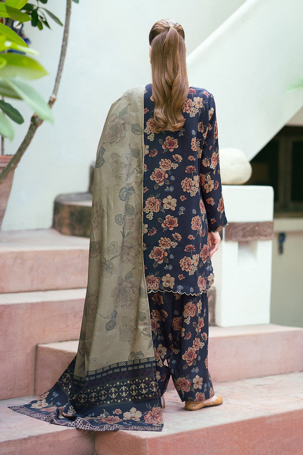 Unstitched 3 Piece Digital Printed Lawn Suit with Printed Lawn Dupatta