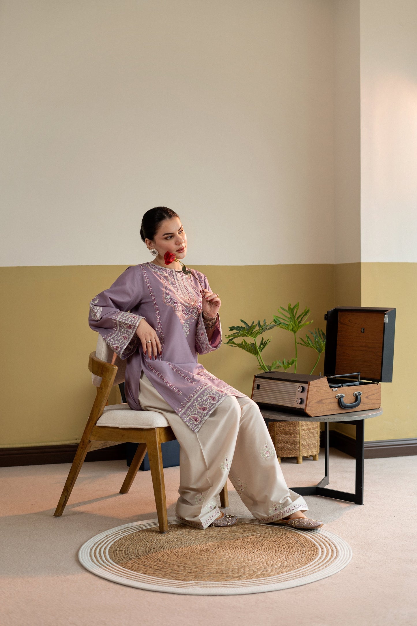 Unstitched 2 Piece Fully Embroidered Lawn Suit