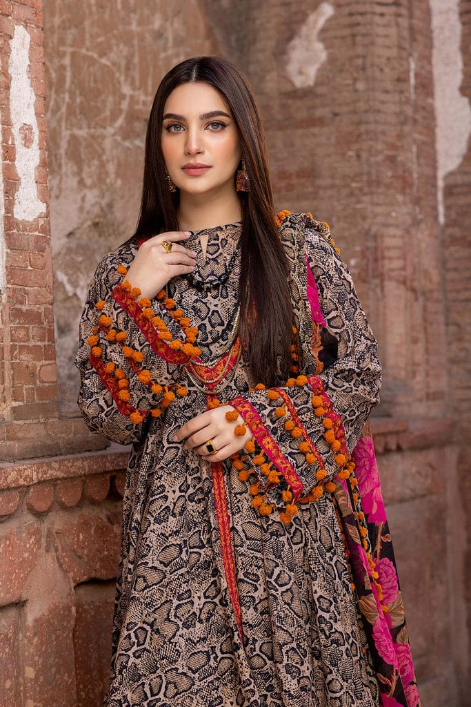 Unstitched 3 Piece Digital Printed Lawn Suit with Printed Lawn Dupatta