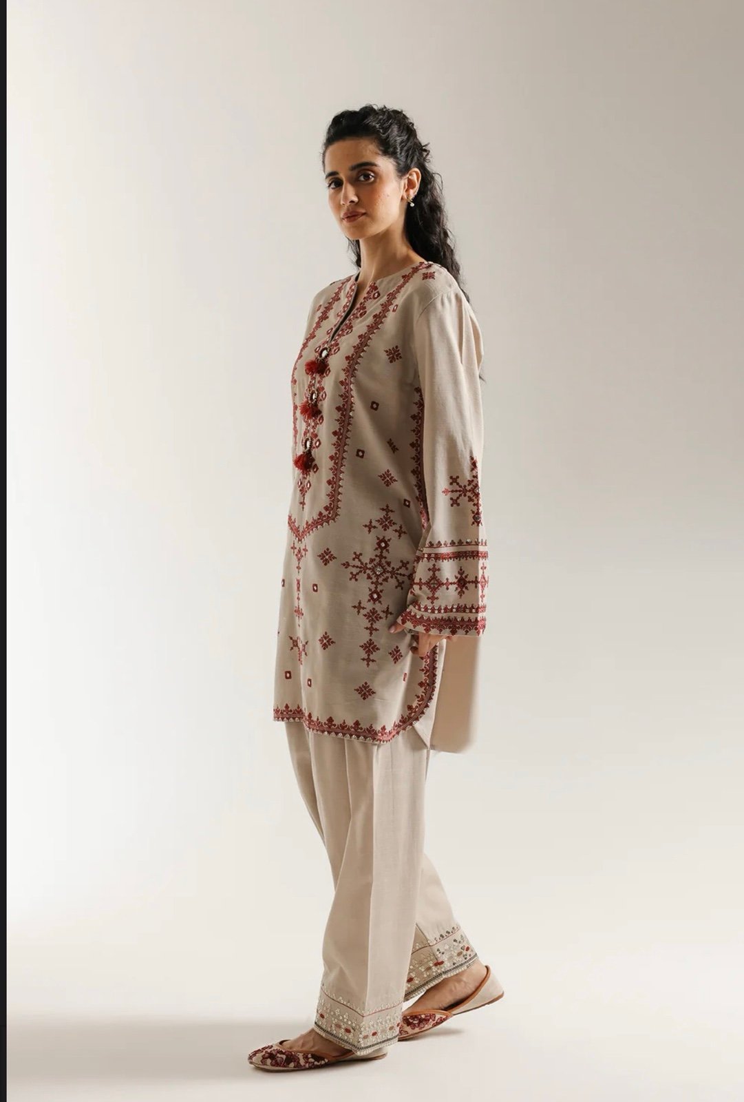 Unstitched 2 Piece Embroidered Lawn Suit