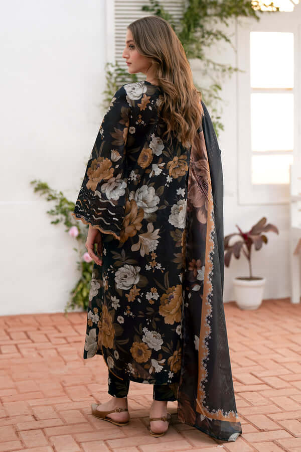 Unstitched 3 Piece Digital Printed Lawn Suit with Printed Lawn Dupatta