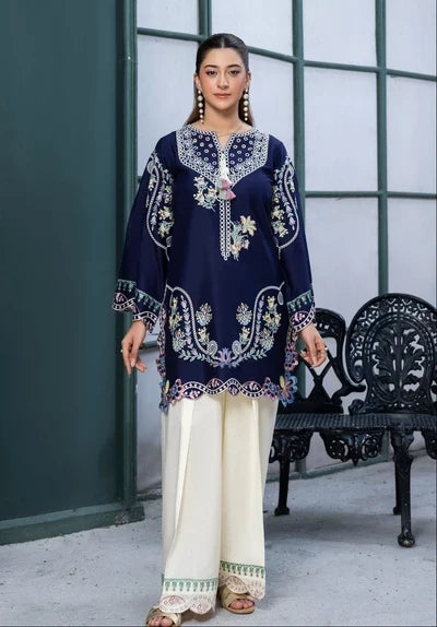 2 Piece Unstitched Fully Embroidered Dhanak Dress
