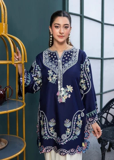 2 Piece Unstitched Fully Embroidered Dhanak Dress