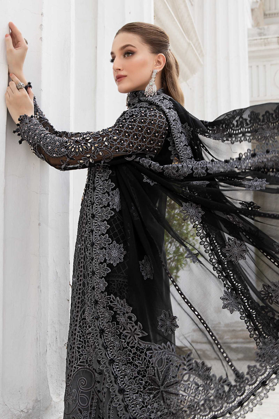Unstitched Embroidered Chiffon Suit"24(MPC 24-101)Motif - Motif