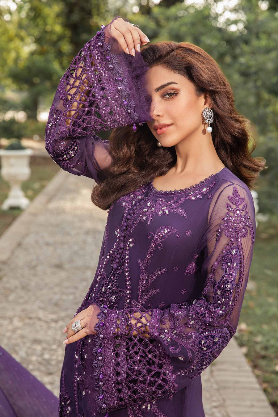 Unstitched Embroidered Chiffon Suit (MCP 24-102)Motif - Motif