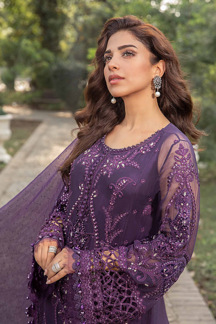 Unstitched Embroidered Chiffon Suit (MCP 24-102)Motif - Motif