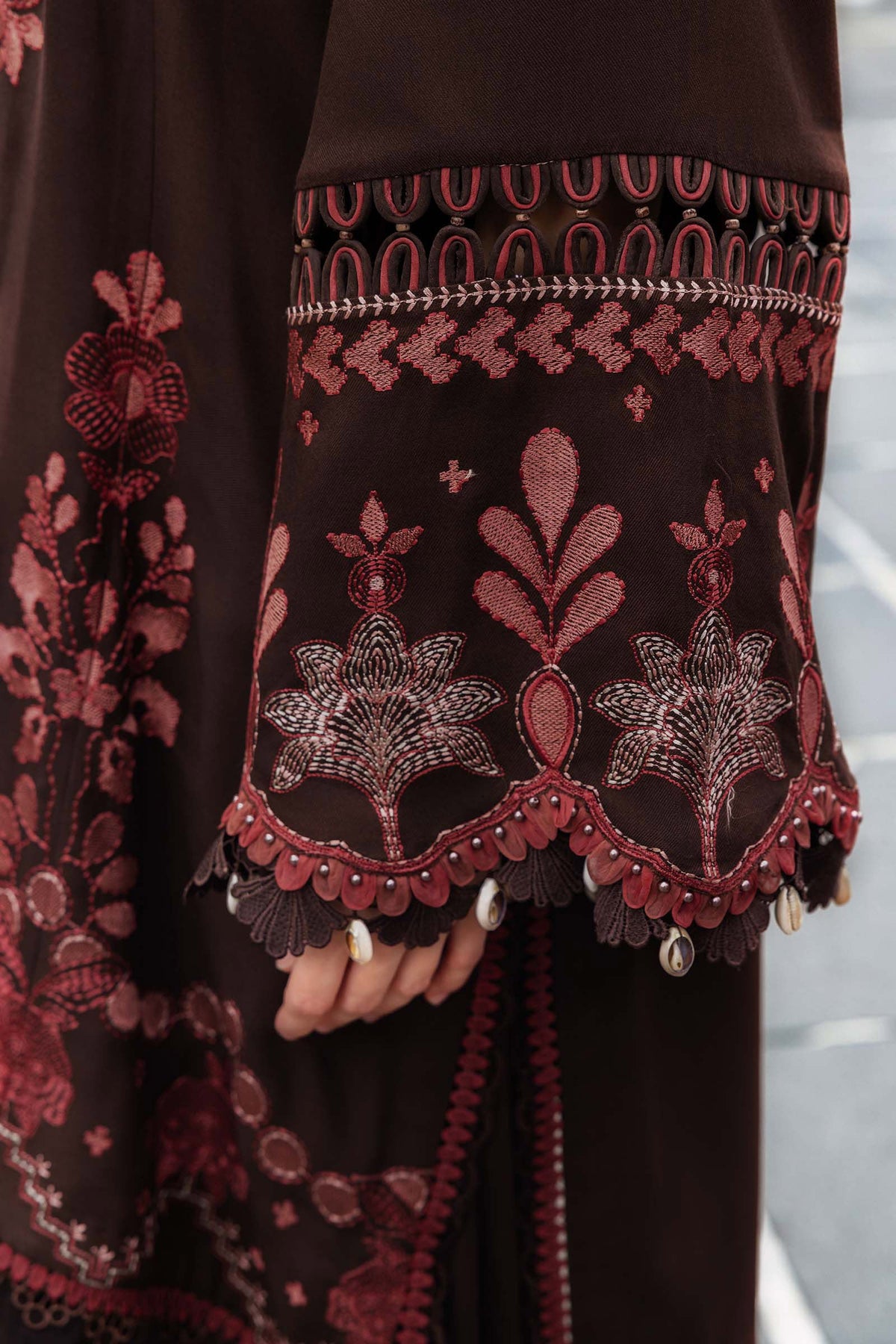 3 Piece Unstitched Fully Embroidered Dhanak Dress With Printed Blended Shawl
