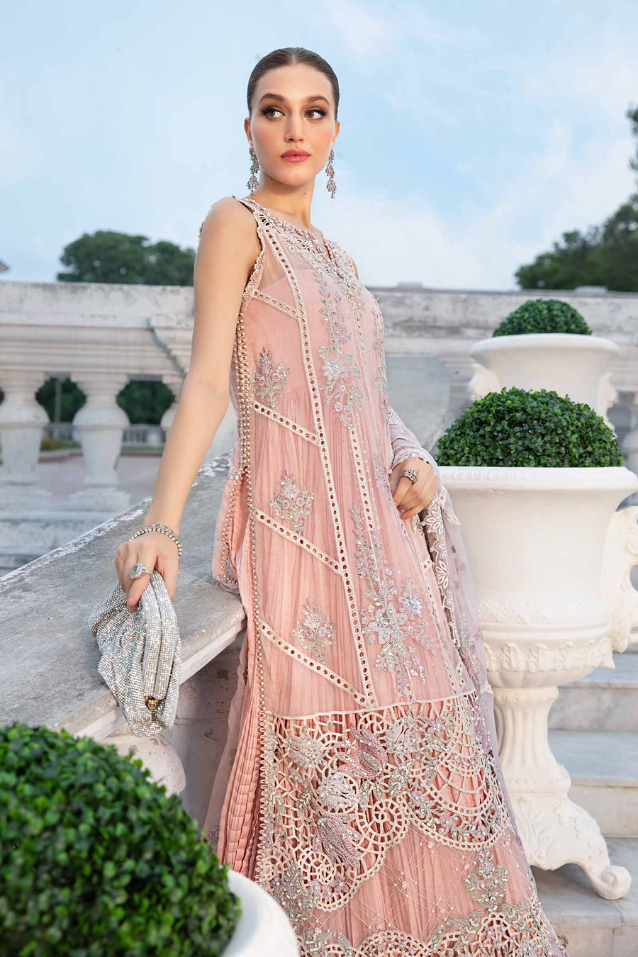 Unstitched Embroidered Chiffon Suit"24(MPC 24-106)Motif - Motif