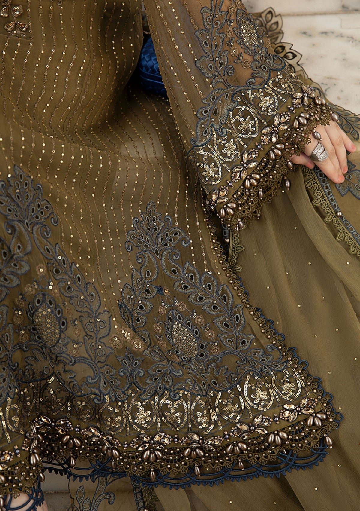 Unstitched Embroidered Chiffon Suit"24(MPC 24-108)Motif - Motif