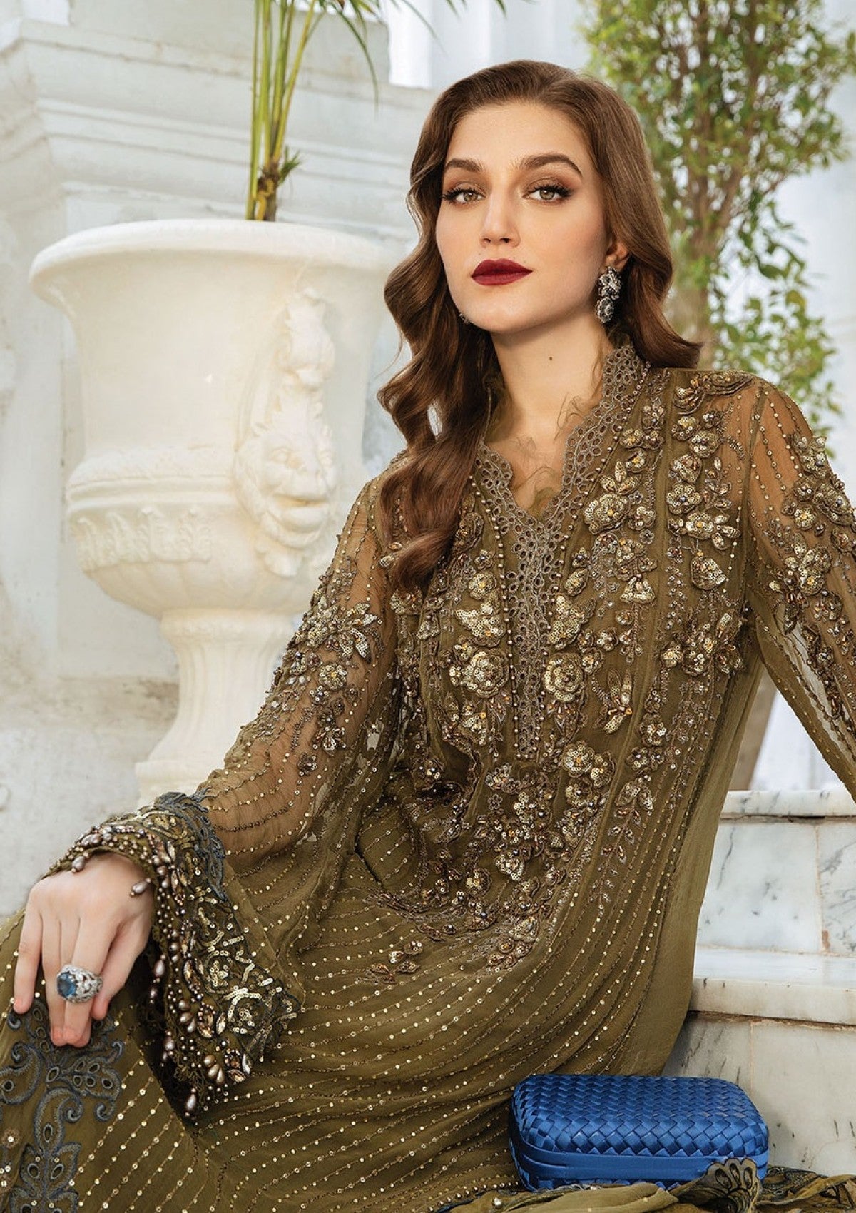 Unstitched Embroidered Chiffon Suit"24(MPC 24-108)Motif - Motif