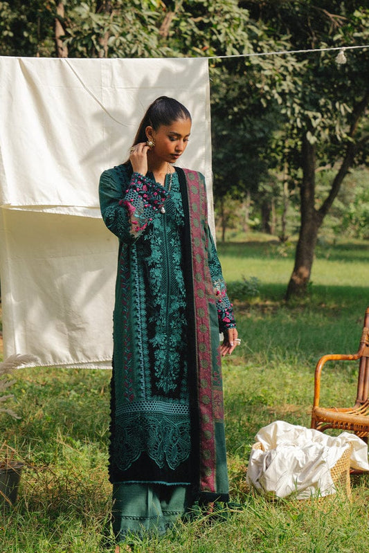 Unstitched 3 Piece Fully Embroidered Lawn Suit With Printed Polly Lawn Dupatta