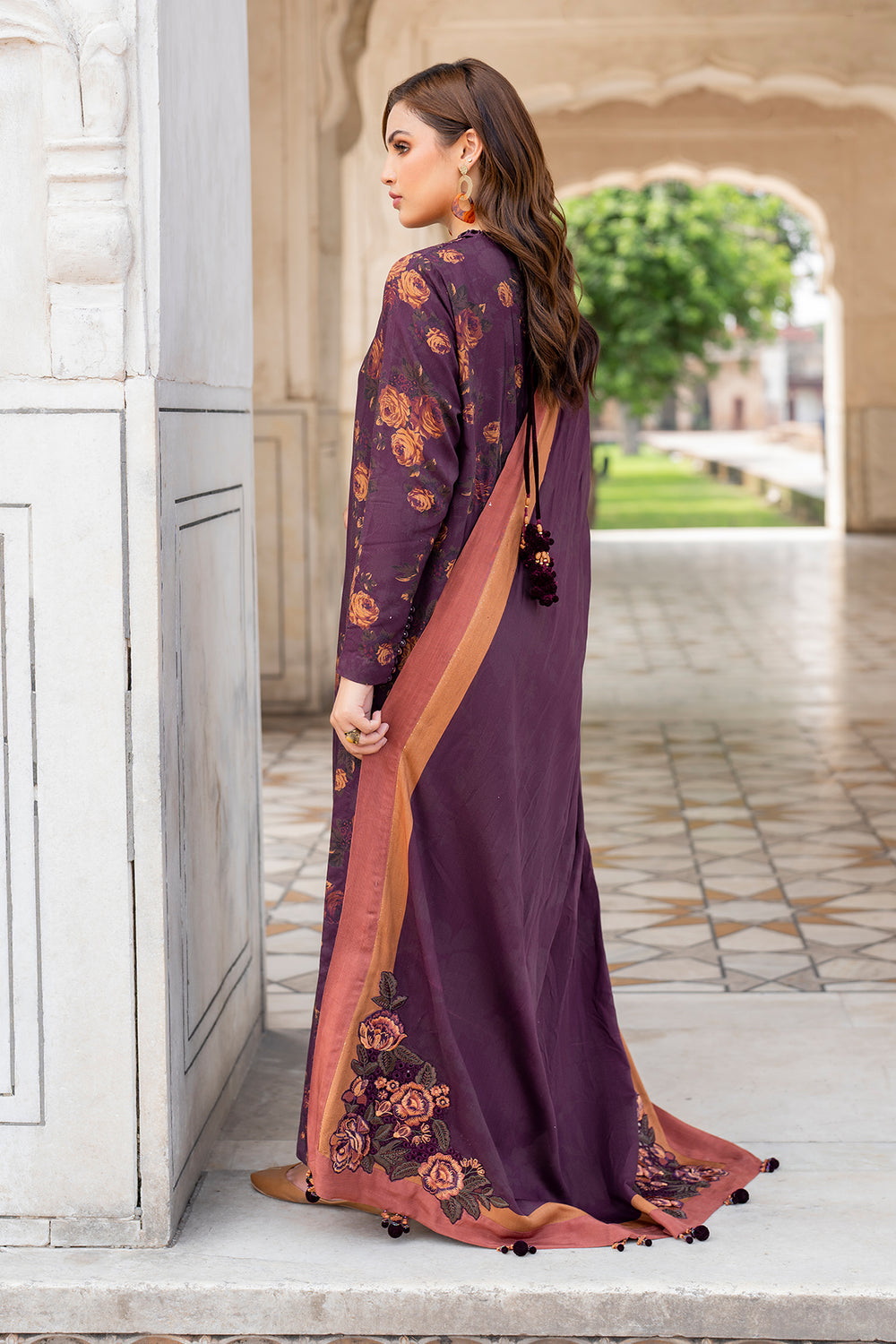 unstitched khaddar suit by Motif