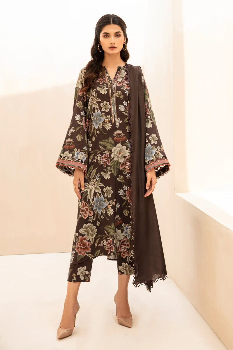 unstitched khaddar suit by Motif