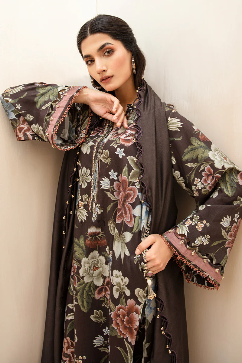 unstitched khaddar suit by Motif