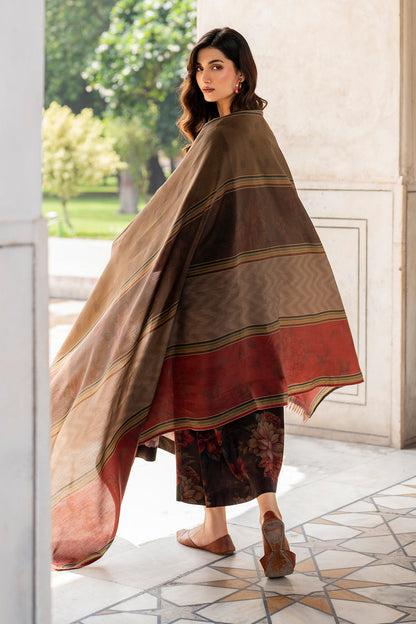 unstitched khaddar suit by Motif