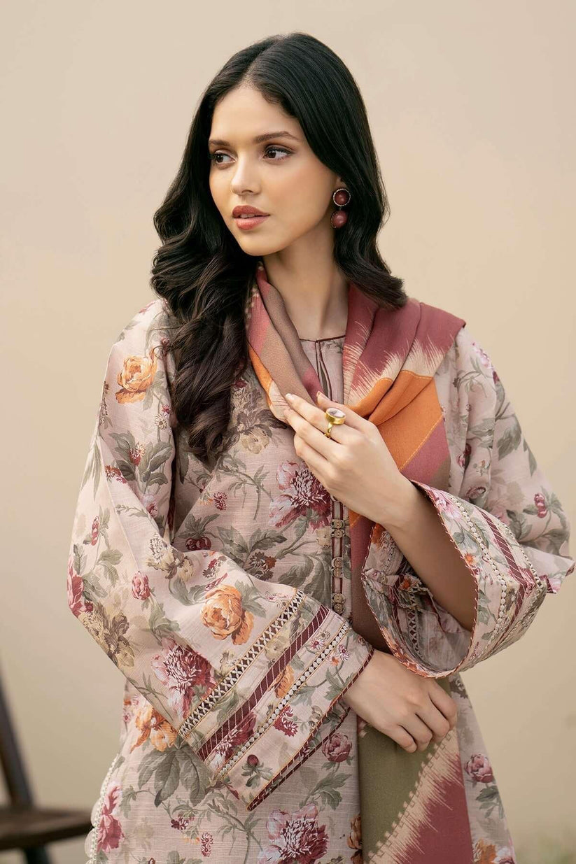 3 pc khaddar unstitched suit by motif