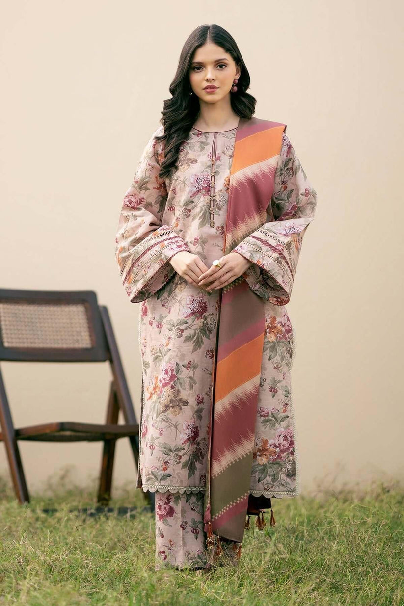 3 pcs Khaddar unstitched suit by motif