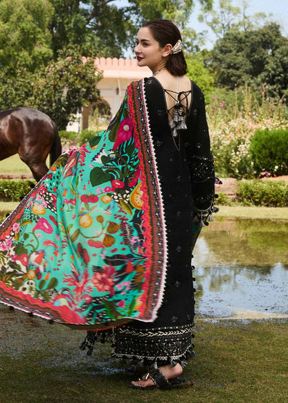 Dhanak Stuff 3 PEC Fully Embroided Dress With Printed Wool Shawl - Motif