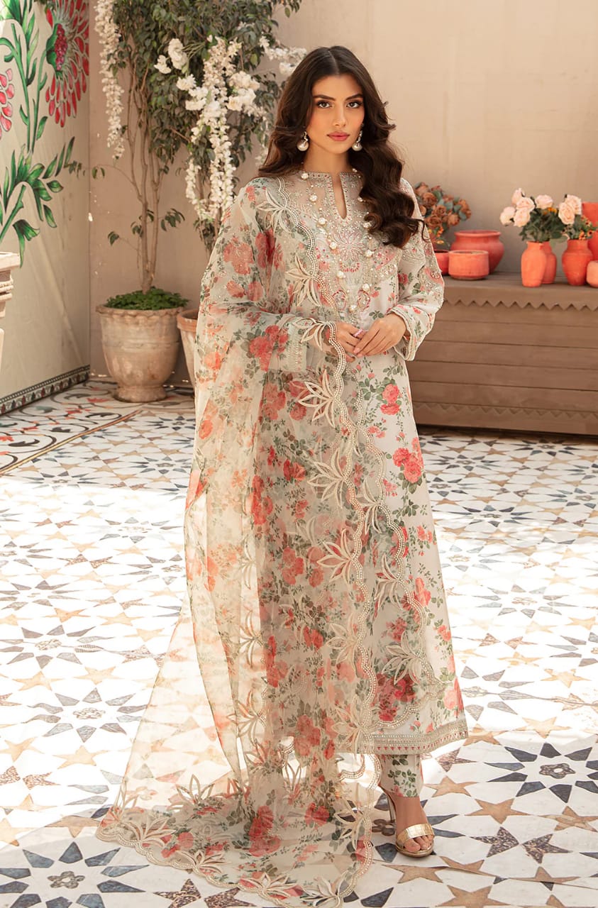 unstitched khaddar suit by Motif
