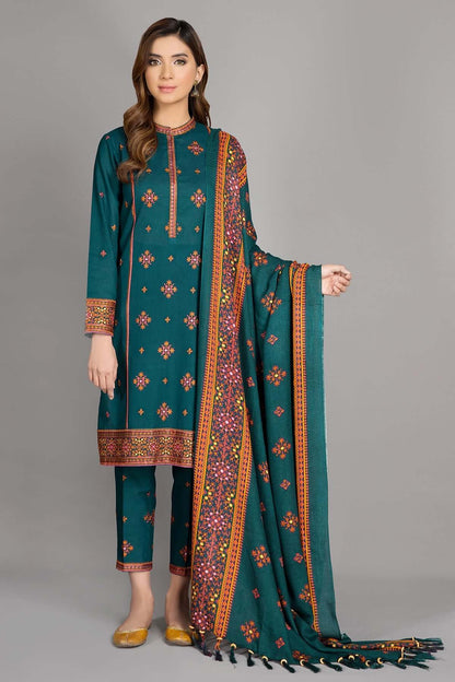 3 Piece Unstitched Heavy Embroidered Lawn Suit ( Fully Embroidered Lawn Dupatta ) - Motif