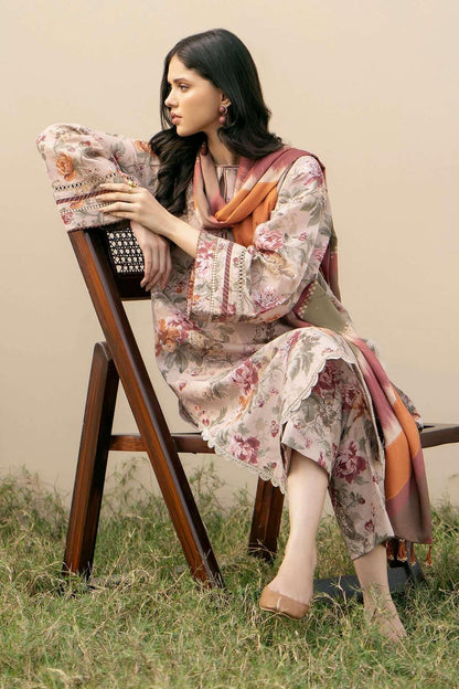 3 pc khaddar unstitched suit by motif