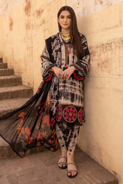 3 Piece Unstitched Digital Printed Khaddar Suit ( Digital Printed Khaddar Shawl ) - Motif
