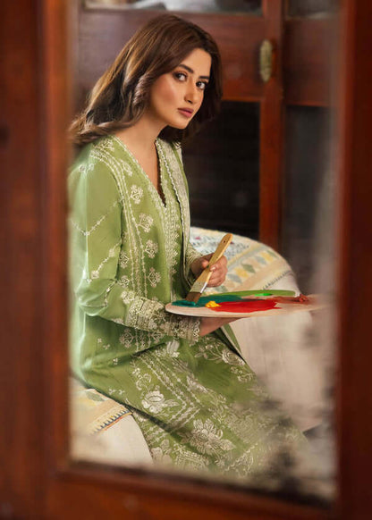 Unstitched 3 Piece Fully Embroidered Lawn Suit With Full Embroidered Lawn Dupatta