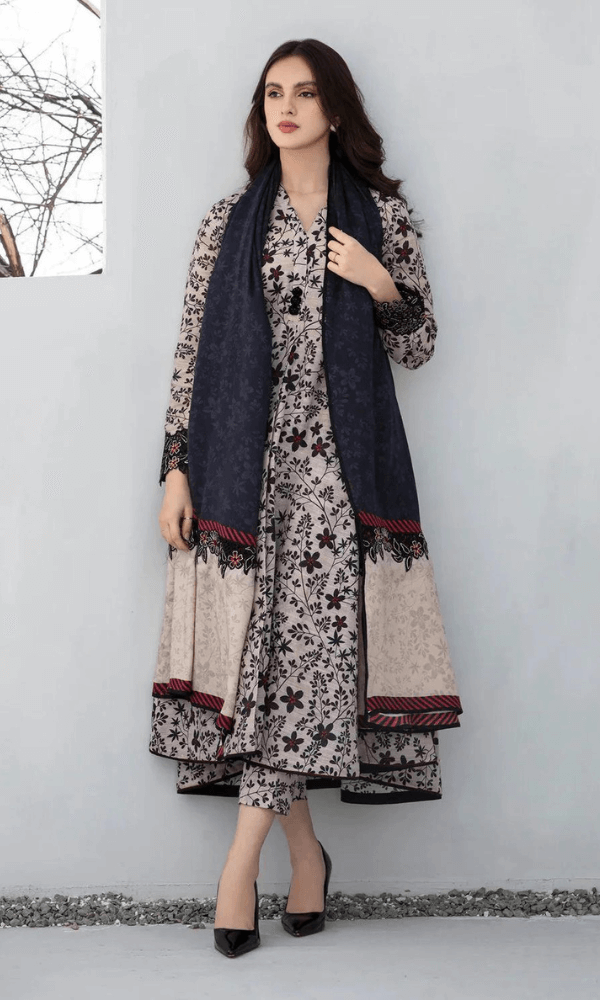 3 pc khaddar unstitched suit by motif