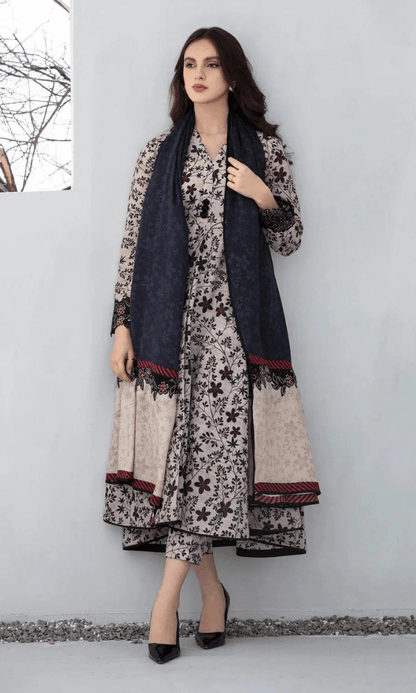 3 pc khaddar unstitched suit by motif