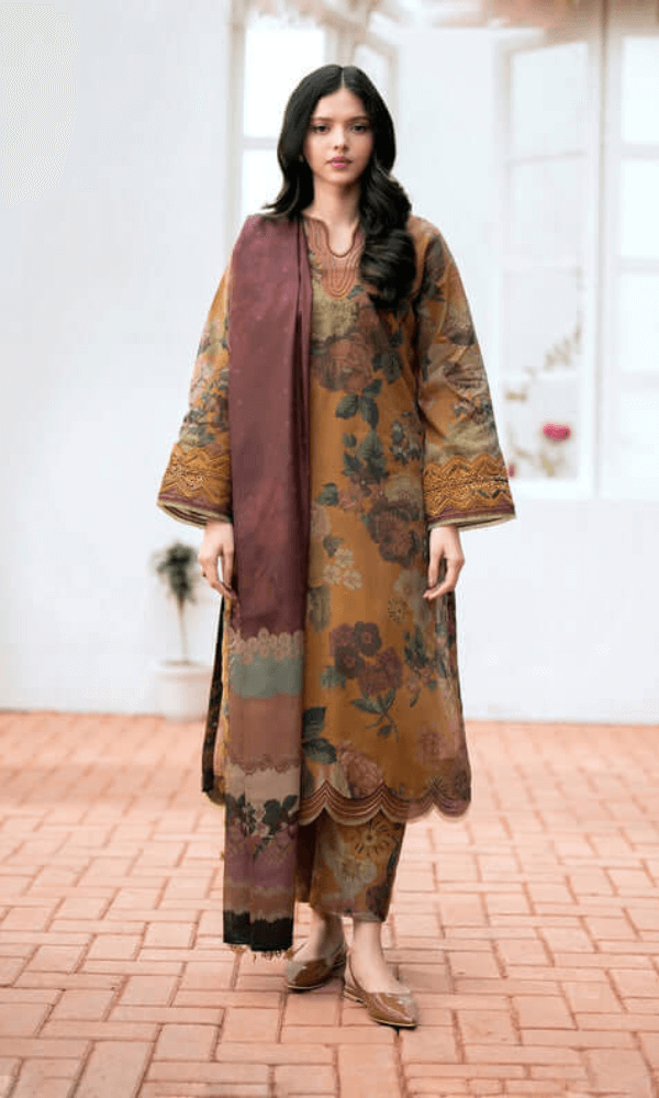 3 pc khaddar unstitched suit by motif
