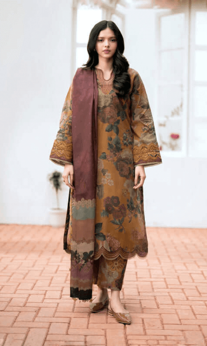 3 pc khaddar unstitched suit by motif