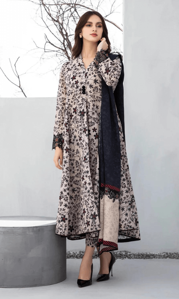 3 pc khaddar unstitched suit by motif