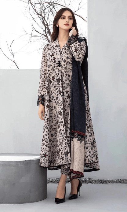 3 pc khaddar unstitched suit by motif