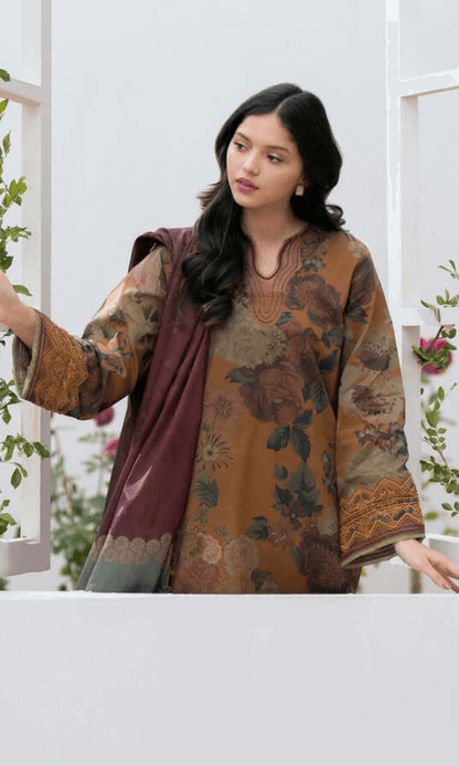 3 pc khaddar unstitched suit by motif