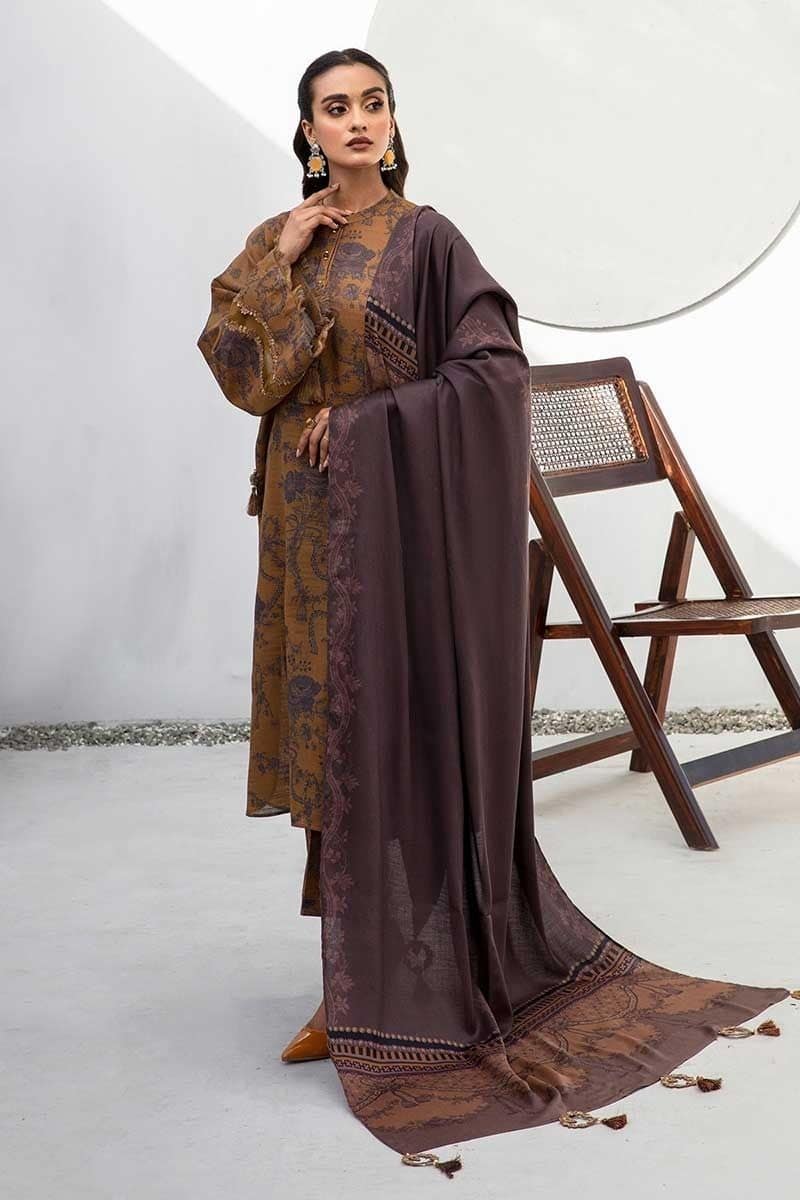 3 pc khaddar unstitched suit by motif
