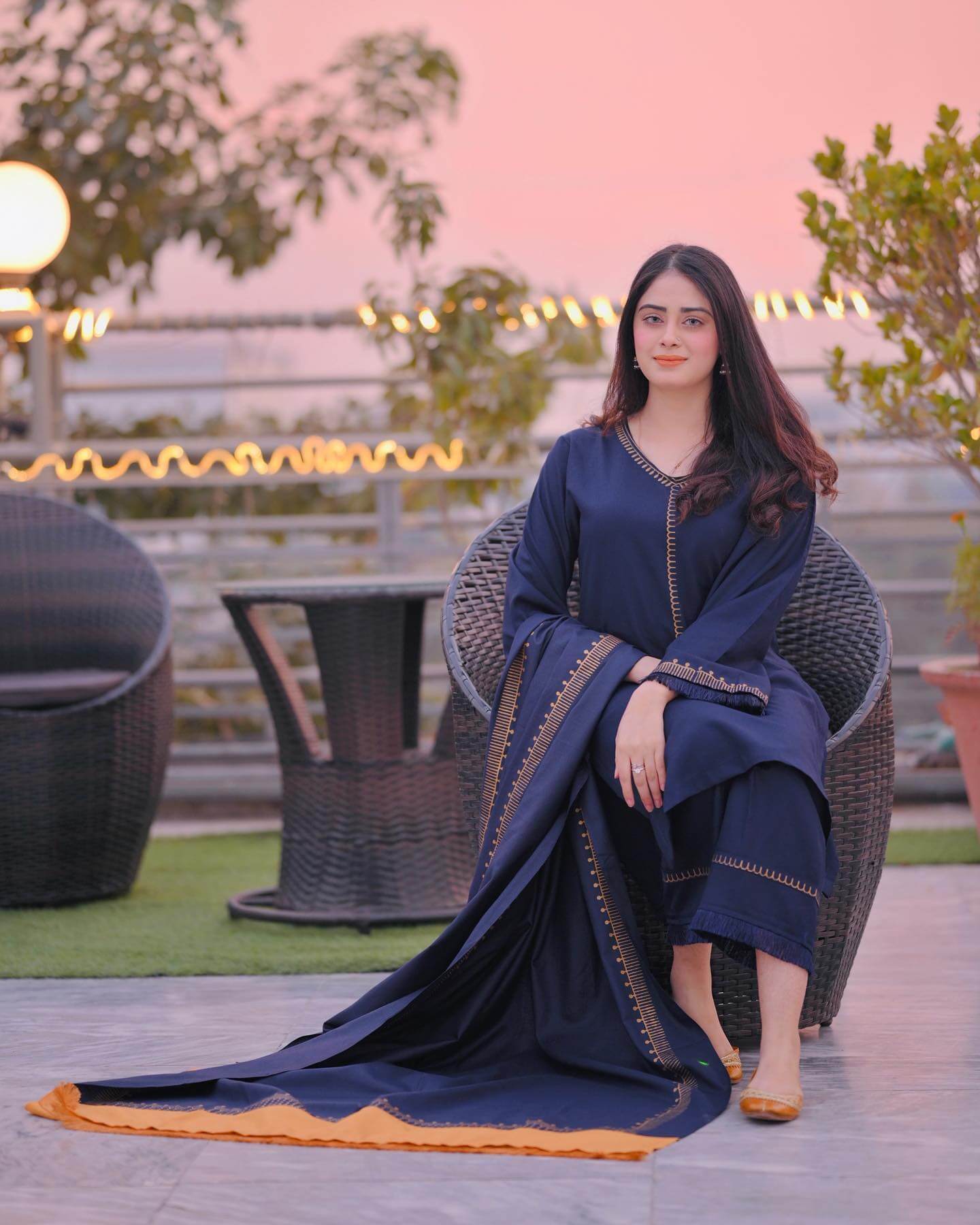 3 Piece Unstitched Heavy Embroidered Dhanak Suit ( Printed Woolen Dupatta ) - Motif