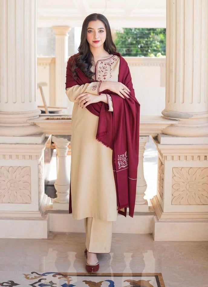 3 pcs unstitched suit by motif