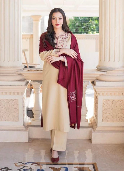 3 pcs unstitched suit by motif