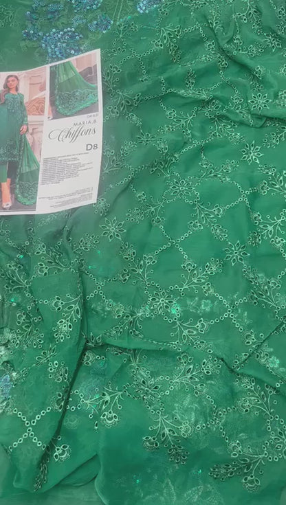 Unstitched Embroidered Chiffon Suit"24(MPC 24-105)Motif