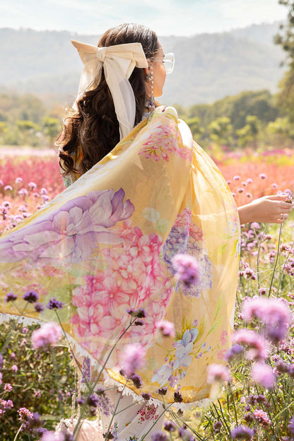 Unstitched 3 Piece Digital Printed Lawn Suit with Printed Lawn Dupatta