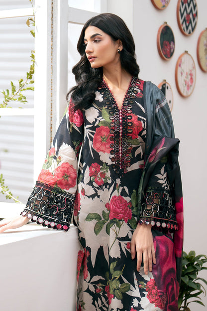 Unstitched 3 Piece Digital Printed Khaddar Suit With Printed Khaddar Dupatta