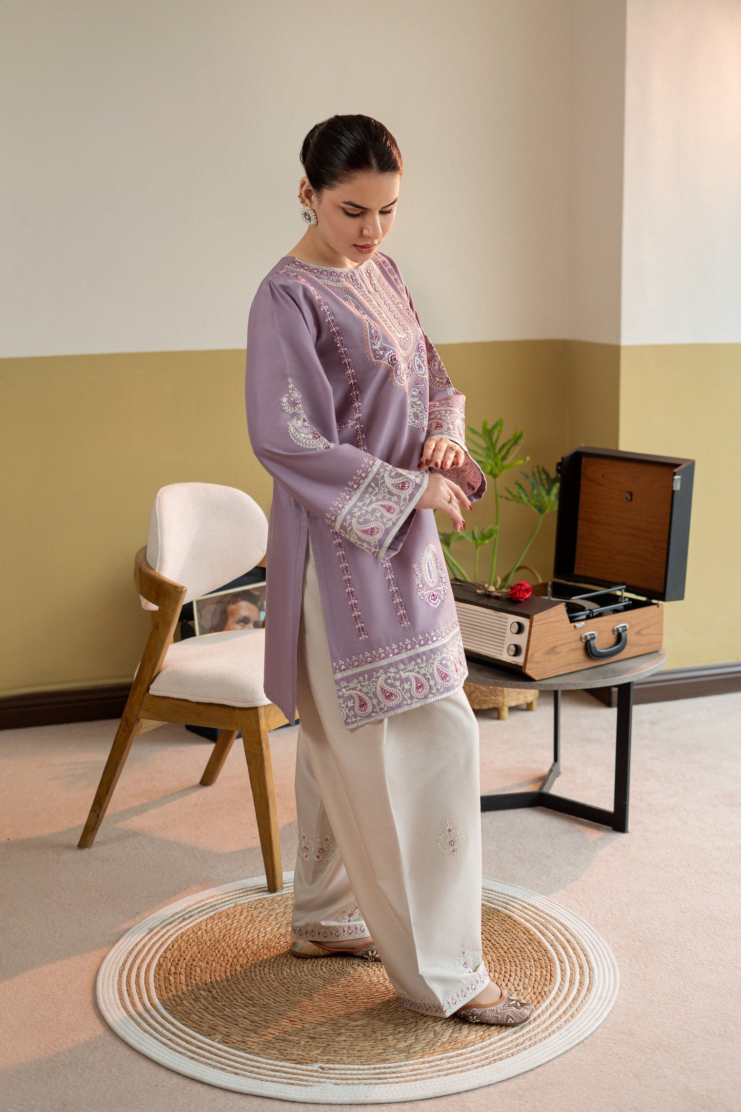 Unstitched 2 Piece Fully Embroidered Lawn Suit