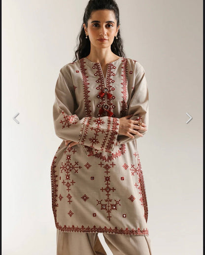 Unstitched 2 Piece Embroidered Lawn Suit