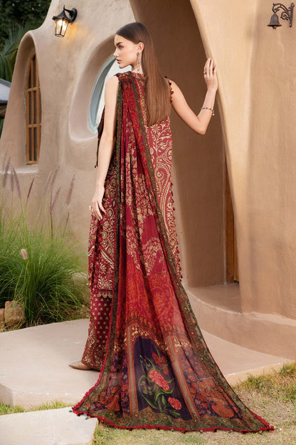 Unstitched 3 Piece Digital Printed Lawn Suit with Printed Polly Lawn Dupatta