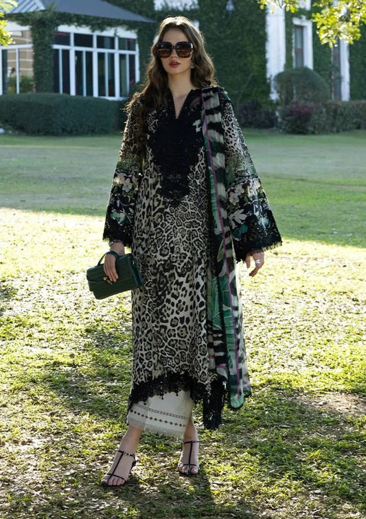Unstitched 3 Piece Digital Printed Lawn Suit with Printed Lawn Dupatta